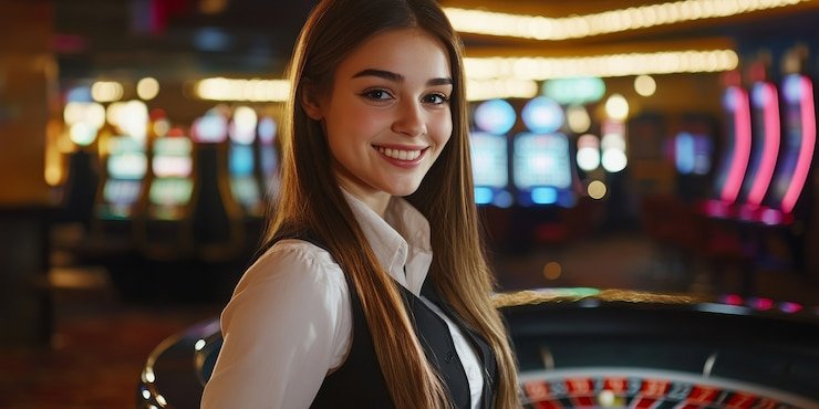 Antarmuka permainan Casino Hold'em di gajah55 dengan kartu dan perangkat pembayaran
